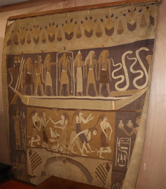 A large Egyptian applique wall hanging